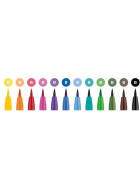 Tuschestift PITT Artist Pen Brush 12er Etui -Basisfarben