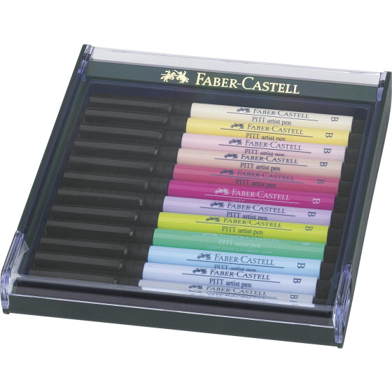 Tuschestift PITT® Artist Pen B Pastelltöne - 12er Kassette