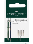 Ersatzradierer für Druckbleistift TK Fine mit Reinigungsnadel - 3er Blisterkarte