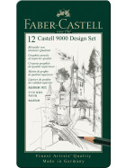 Bleistift Castell 9000 - 5B-5H, 12er Design Metalletui