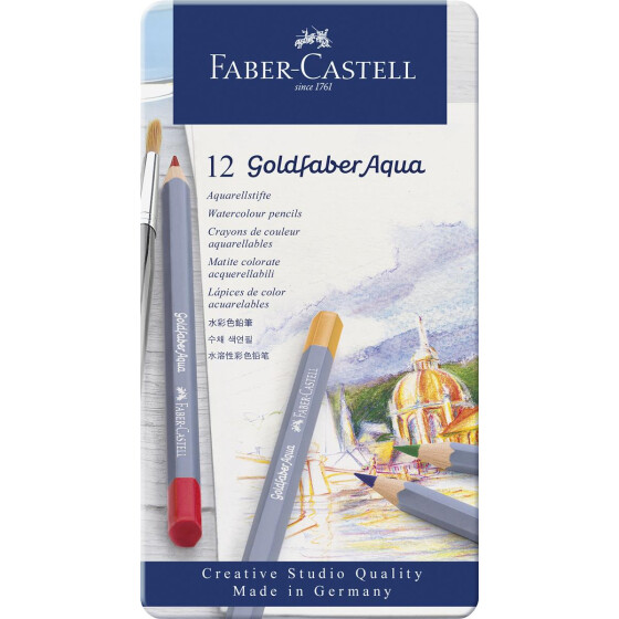 Buntstift Goldfaber Aqua 12-Metalletui