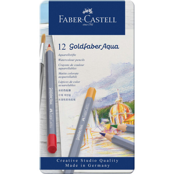 Aquarellstift Goldfaber Aqua - 12er Metalletui