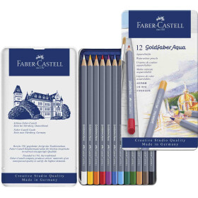 Aquarellstift Goldfaber Aqua - 12er Metalletui