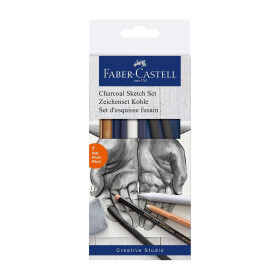 Kohle Sketch Set, sortiert, im Etui