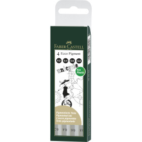 Tintenfeinliner Ecco Pigment - 4er Etui schwarz 0,20 /...