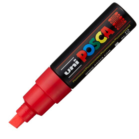 Marker POSCA PC-8K breit Keilspitze 8 mm - neon rot