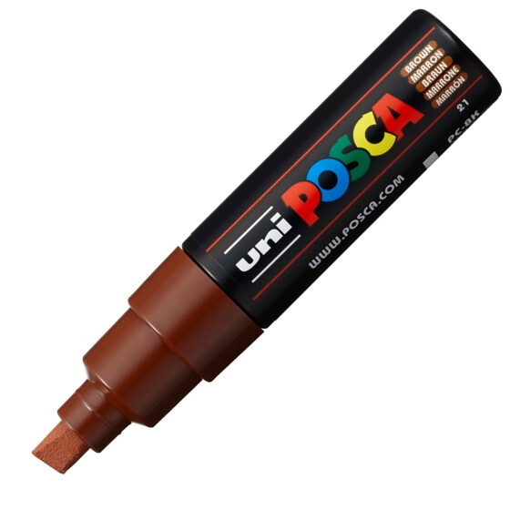 Marker POSCA PC-8K breit Keilspitze 8 mm - 35 Farben braun
