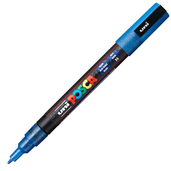 Marker POSCA PC-3M fein Rundspitze 0,9-1,3 mm - Glitter dunkelblau