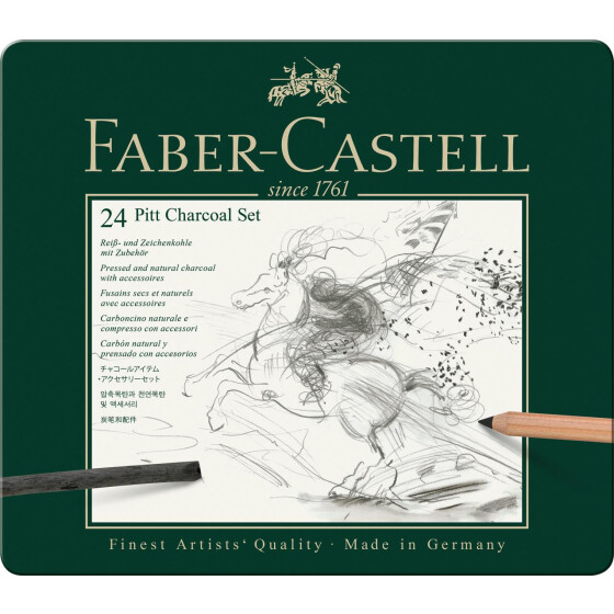 Pitt Charcoal Set - 24er Metalletui