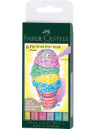 Tuschestift PITT Artist PEN Brush 6er Etui - Pastellfarben