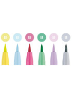 Tuschestift PITT Artist PEN Brush 6er Etui - Pastellfarben