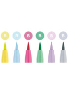 Tuschestift PITT Artist PEN Brush 6er Etui - Pastellfarben
