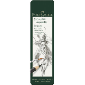 Aqua.bleistift Graphite Aquarelle 5er Metalletui