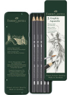 Aqua.bleistift Graphite Aquarelle 5er Metalletui