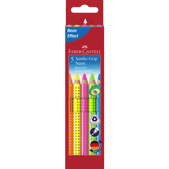 Buntstift Jumbo Grip Neon 5er-Etui