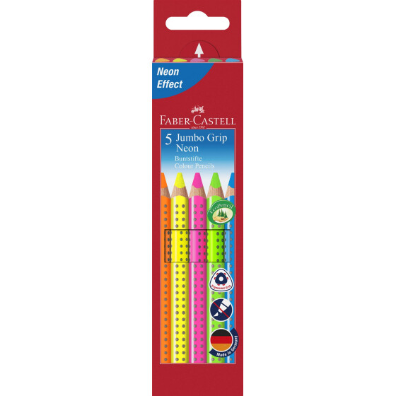 Buntstift Jumbo GRIP - 5er Etui Neon