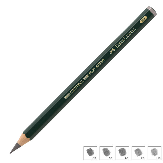 Bleistift Castell 9000 Jumbo 8B