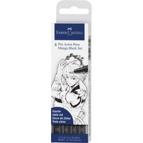 Tuschestift PITT® Artist Pen Manga 4er Etui schwarz...