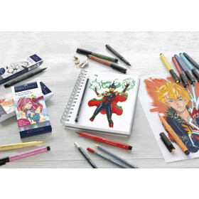 Tuschestift PITT® Artist Pen Manga 4er Etui schwarz XS / F /S / B - Farbe 199