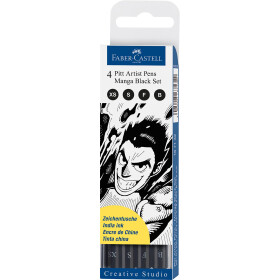 Tuschestift PITT® Artist Pen Manga 4er Etui schwarz...