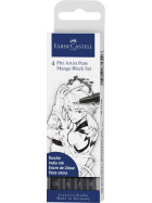 Tuschestift Pitt Artist Pen Manga Black - 4er Etui sortiert