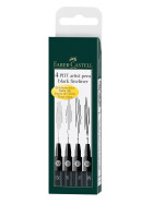 Tuschestift PITT® Artist Pen 4er Set Farbe 199 - schwarz