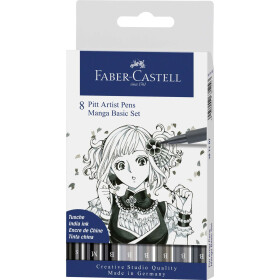 Tuschestift PITT® Artist Pen B Manga 8er Etui BASIC