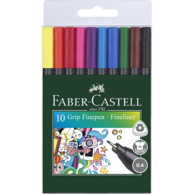 Fineliner FINEPEN Grip Black Edition 0,4 mm - 10er...