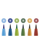 Tuschestift PITT Artist PEN Brush 6er Etui - Farbsortierung: Landscape