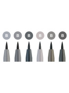 Tuschestift PITT ARTIST PEN Brush 6er Etui - Shades of grey