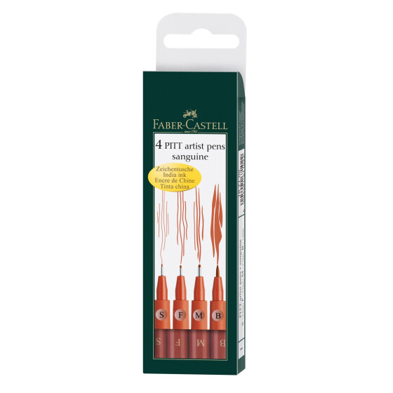 Tuschestift PITT® Artist Pen 4er Set Farbe 188 - rötel