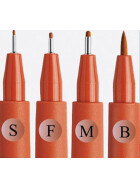 Tuschestift PITT® Artist Pen 4er Set Farbe 188 - rötel