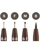 Tuschestift PITT® Artist Pen 4er Set Farbe 175 - sepia dunkel