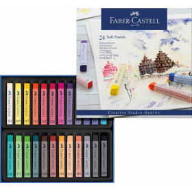 Softpastellkreide Creative Studio - 24er Kartonetui, Farben sortiert