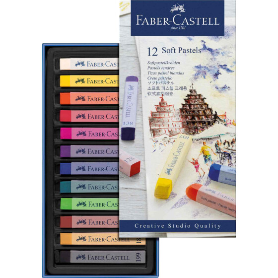 Softpastellkreiden 12er Kartonetui