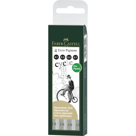 Tintenfeinliner Ecco Pigment - 4er Etui schwarz 0,10 /...