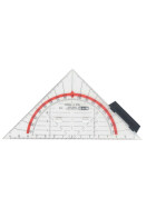 TZ-Dreieck 16cm Acrylglas glasklar rot hinterlegt