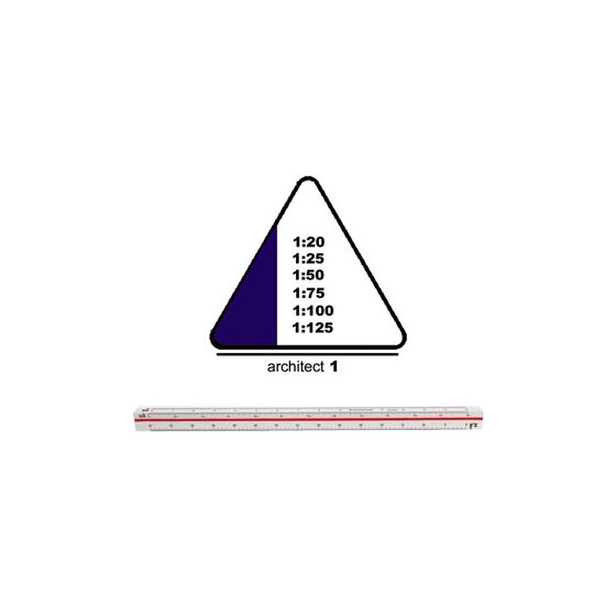 Dreikantmaßstab Teilung 1 - Architekt