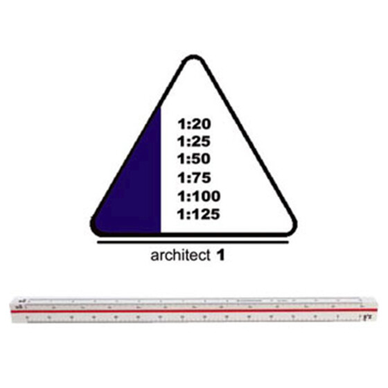 Dreikantmaßstab Teilung 1 - Architekt