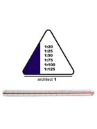 Dreikantmaßstab Teilung 1 - Architekt