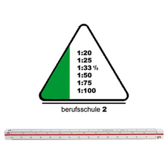 Dreikantmaßstab Teilung 2 - Berufsschule