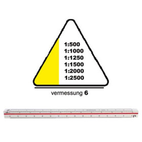 Dreikantmaßstab Teilung 6 - Vermessung