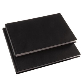 Skizzenbuch A4 quer Ganzefalin - 112 Seiten, 100g/qm schwarz