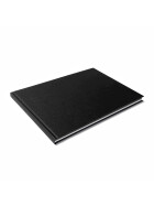 Skizzenbuch A4 quer Ganzefalin - 112 Seiten, 100g/qm schwarz
