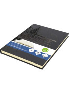 Skizzenbuch Hardcover A5 - 160 Seiten, 140 g/qm cremefarbenes Papier - schwarz
