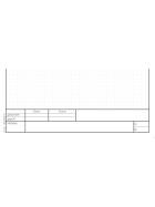 Schulzeichenkarton A4, 190 g/m², kariert, Randdruck und Schul-Schriftfeld