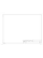 Schulzeichenkarton blanko A3 mit Rand und Schriftfeld, 250 Blatt