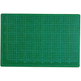Schneideunterlage 30x22 grün / grün, cm-Raster