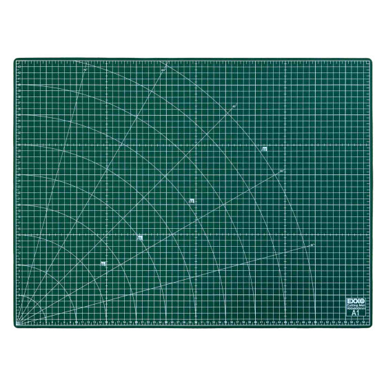 Schneideunterlage 90x60 cm (A1) grün / grün, cm-Raster