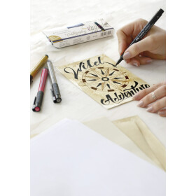 Tuschestift PITT® Artist Pen Calligraphie 4er Etui Erdtöne